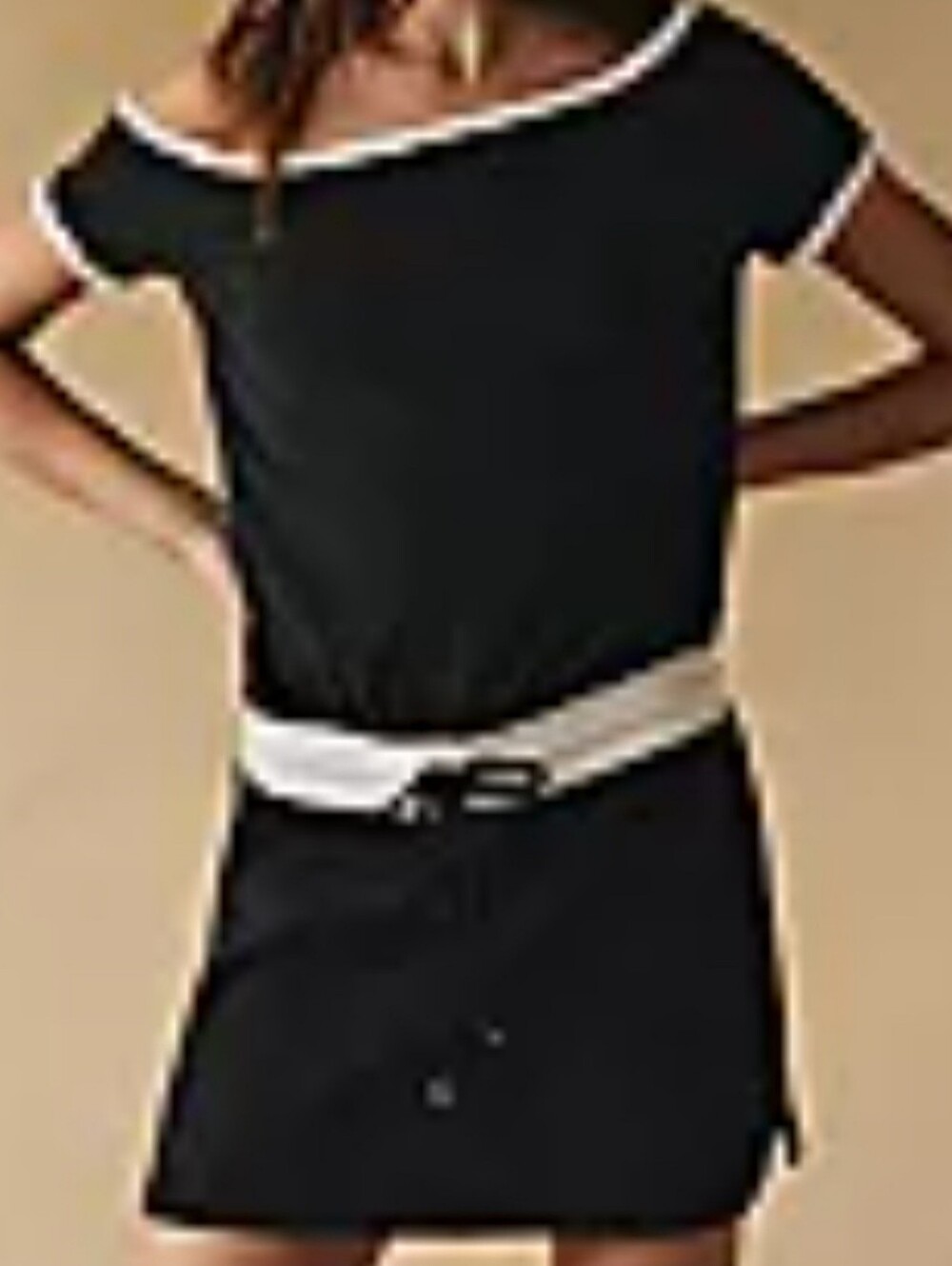 FREE PEOPLE My Favorite Mini DressBlack Off-Shoulder Short Dress XS, NEW IN PKG